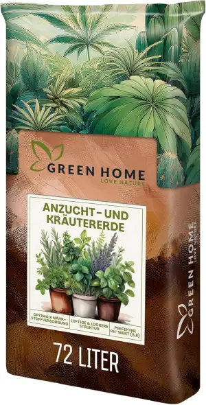 Green Home Anzucht- & Kräutererde 72L – Aussaaterde für Gemüse & Kräuter, Anzuch