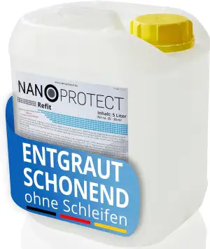 Nanoprotect Holz Refit | Holzreiniger und Holz-Entgrauer | 5 Liter für ca. 25-30