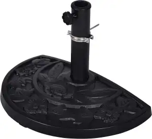 Nexos Schirmständer Sonnenschirmständer Gussoptik Polyresin halbrund Ø 49cm Plat