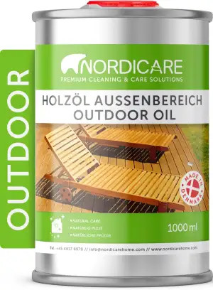 Nordicare Holzöl Außenbereich [1L] für Lärche, Eiche, Teak oder Akazienholz I Ho