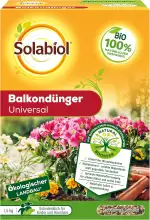 Solabiol Bio Universaldünger für Balkonpflanzen, Natürlicher Blumendünger mit Wurzelstimulator und Sofort- sowie Langzeitwirkung, 1,5 kg