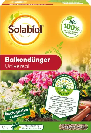 Solabiol Bio Universaldünger für Balkonpflanzen, Natürlicher Blumendünger mit Wu