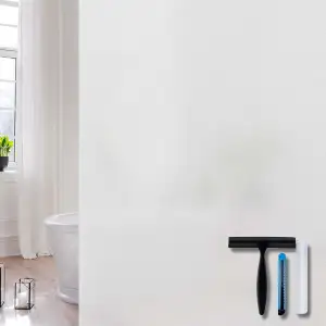 Volcanics Fensterfolie Blickdicht 90x200cm mit Montagewerkzeug, Milchglasfolie S