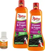 POLIBOY Fliesen & Fugen Reiniger - Wischkonzentrat mit Aktivsauerstoff für Bodenfliesen und Wandfliesen - Für innen und außen- 2x 500 ml - inkl. Produktprobe - Made in Germany