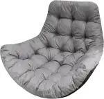 Hängesessel Kissen, Polster, Auflage für Polyrattan & Rattan Hängeschaukel, Sitzauflage für Hängekorb - Runde Sitzkissen - Rückenkissen für Hängesitz - Indoor & Outdoor - Graphit Ökoleinen