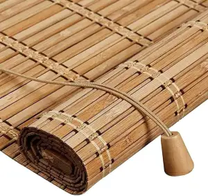 100x160cm Bambusrollo Outdoor wetterfest Bambus Raffrollo Sonnenschutz Jalousie 