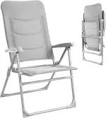Clevich Campingstuhl Faltbar, Gartenstühle Hochlehner, Belastbar 150 KG Alu klappstuhl Balkon mit...