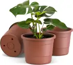 Plastard Blumentopf Terra 3er Set 46 cm Durchmesser Terrakotta - runder Pflanzkübel Pflanztopf au...