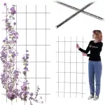 KADAX Rankgitter 75 x 150 cm, Gitterspalier für Garten, Pflanzen, Balkon, Terrasse, Metall Spalier, Rankhilfe, Klettergitter aus Stahl, Kletterhilfe, Rosenspalier, Pflanzengitter