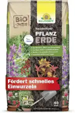 Neudorff NeudoHum PflanzErde 40L - Bio und torffreie Pflanzenerde für Beet, Kübel und Balkonkasten - Gartenerde ohne Torf fördert schnelles Einwurzeln