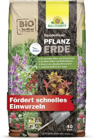 Neudorff NeudoHum PflanzErde 40L - Bio und torffreie Pflanzenerde für Beet, Kübe