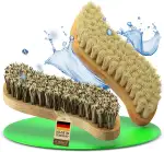 2er Set Wurzelbürste mit Naturborsten hart & weich, plastikfrei Made in Germany, Reinigungsbürste, Scheuerbürste , Teppichbürste, Putzbürste, Schrubber, Bürste Reinigung, cleaning brush