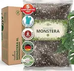 Monstera Erde für Zimmerpflanzen und Garten - 6L Monstera Substrat für Pflanzen, Palmen, Blumen -...