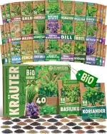 ZenGreens® - Bio Kräutersamen im 40er Set - 40 Kräuter Samen für den einfachen Anbau im Garten, B...