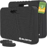 BLOSTM Set mit 2 Dicken Garten Kniekissen - Großer Schwarzer Schaumstoff-Kniebrett, Wasserabweisender Kniepolster Garten, Schaumstoff Unterlage für Arbeit, Yoga, Gartenarbeit, Babybad - 2 Stück