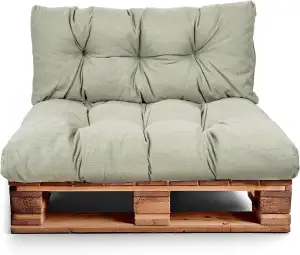 Palettenkissen Set – Sitzkissen für Europaletten – Palettenpolster, Gefüllt mit 