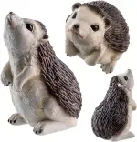 KADAX Dekofigur Igel, 8.3 x 7.8 x 12 cm, Gartenfigur aus Kunststoff, wetterfeste Gartendekoration für draußen, Herbst Tierfigur für Garten, Gartendeko (1 Stück)