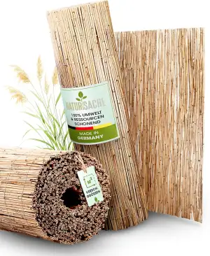 Natursache Sichtschutz | Premium Schilfrohrmatte als Sichtschutz Zaun, Blickschu