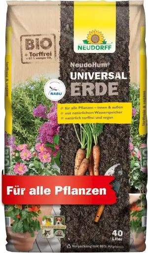 Neudorff NeudoHum UniversalErde 40L Erde torffrei für Balkonpflanzen - Bio Gemüs