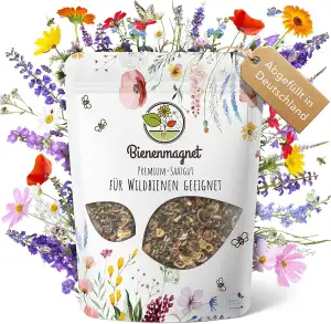 100g Premium Wildblumensamen für eine bunte Blumenwiese - Farbenfrohe & nektarreiche Blumensamen Mischung für Bienen & Schmetterlinge (inkl. GRATIS eBook)