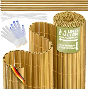 KESSER® PVC Sichtschutzmatte Sichtschutzzaun 100x300cm Balkonverkleidung Windsch