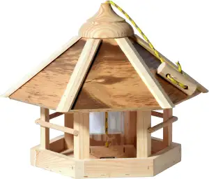 dobar® 21391e Vogelfutterhaus Camouflage Vogelfutterstation aus Holz - Vogelhaus