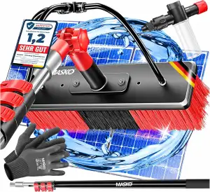 MASKO® Teleskop Waschbürste mit Wasseranschluss 5,4m Reinigungsbürste mit Telesk
