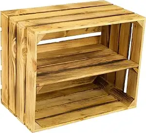 Kistenkolli Altes Land geflammte massive Schuh- Bücherregalkiste Obstkiste Weink