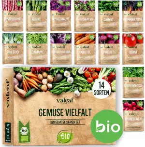 BIO Gemüse Samen Set - 14 Sorten Gemüsesamen aus biologischem Anbau, samenfestes