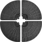 Yaheetech Sonnenschirmständer 4-teilig Sonnenschirmhalter Bodenkreuz Schirmgewicht für Ampelschir...