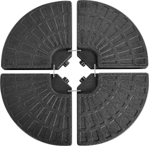 Yaheetech Sonnenschirmständer 4-teilig Sonnenschirmhalter Bodenkreuz Schirmgewic