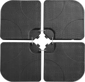Yaheetech 4-TLG. Sonnenschirmständer Ampelschirmständer Schirmgewicht mit 80 kg 