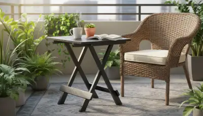 Klappbarer Beistelltisch: Das Platzwunder für Ihren Balkon