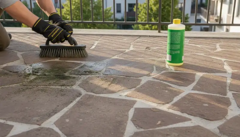 Schimmel auf Balkonmöbeln sicher entfernen