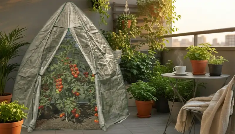 Winterfest auf dem Balkon: Das Westmann Überwinterungszelt Avocado schützt Ihre grüne Oase